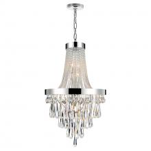  5078P24C (Clear) - Vast 13 Light Down Chandelier With Chrome Finish
