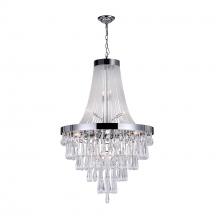  5078P32C (Clear) - Vast 17 Light Down Chandelier With Chrome Finish