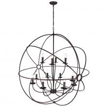  5464P40DB-12 - Arza 12 Light Up Chandelier With Brown Finish