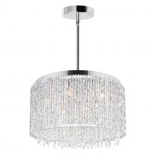  5535P16C-R - Claire 10 Light Drum Shade Chandelier With Chrome Finish