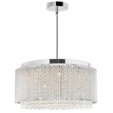  5535P20C-R - Claire 12 Light Drum Shade Chandelier With Chrome Finish