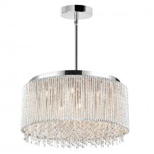  5535P24C-R - Claire 14 Light Drum Shade Chandelier With Chrome Finish