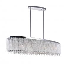  5535P46C-O - Claire 7 Light Drum Shade Chandelier With Chrome Finish
