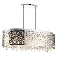  5536P30ST-O - Bubbles 11 Light Drum Shade Chandelier With Chrome Finish