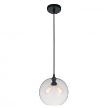  5553P12 - Clear (2L) - Glass 2 Light Down Mini Pendant With Clear Finish