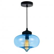 CWI Lighting 5570P11 - Blue - Glass 1 Light Down Mini Pendant With Blue Finish