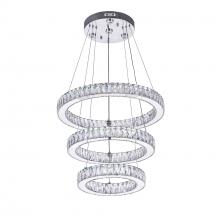  5635P20ST-3R (Clear) - Florence LED Chandelier With Chrome Finish