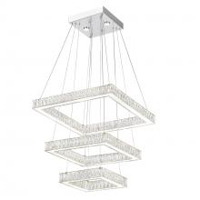  5635P21ST-3S (Clear) - Florence LED Chandelier With Chrome Finish