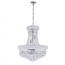  8001P18C - Empire 8 Light Down Chandelier With Chrome Finish