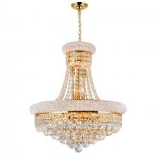  8001P20G - Empire 14 Light Down Chandelier With Gold Finish