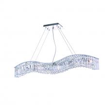  8004P44C-A ( Clear ) - Glamorous 7 Light Down Chandelier With Chrome Finish