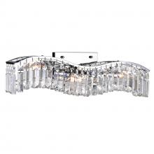  8004W25C-A (clear) - Glamorous 3 Light Vanity Light With Chrome Finish