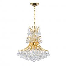  8012P20G - Princess 8 Light Down Chandelier With Gold Finish