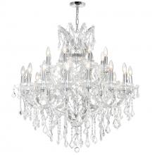  8318P36C-25 (Clear) - Maria Theresa 25 Light Up Chandelier With Chrome Finish