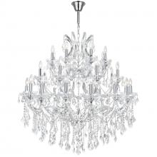  8318P42C-33 (Clear) - Maria Theresa 33 Light Up Chandelier With Chrome Finish