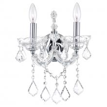 CWI Lighting 8318W12C-2 (Clear) - Maria Theresa 2 Light Wall Sconce With Chrome Finish