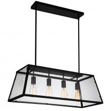  9601P31-4-101 - Alyson 4 Light Down Chandelier With Black Finish