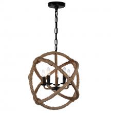  9706P21-5-101 - Padma 5 Light Up Chandelier With Black Finish