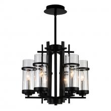  9827P18-6-101 - Sierra 6 Light Up Chandelier With Black Finish