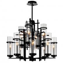  9827P30-12-101-A - Sierra 12 Light Up Chandelier With Black Finish