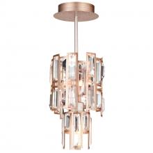  9903P6-3-193 - Quida 3 Light Down Chandelier With Champagne Finish