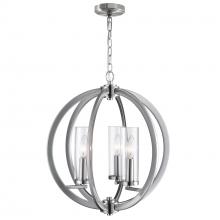  9951P16-3-606 - Elton 3 Light Chandelier With Satin Nickel Finish