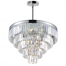  9969P24-12-601 - Weiss 12 Light Down Chandelier With Chrome Finish