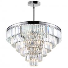 CWI Lighting 9969P30-15-601 - Weiss 15 Light Down Chandelier With Chrome Finish