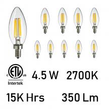  E12K2700-10 - 4.5 Watt E12 LED Bulb 2700K (Set of 10)
