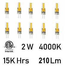  G4K4000-10 - 2 Watt G4 LED Bulb 4000K (Set of 10)