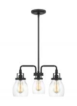  3114503-112 - Belton transitional 3-light indoor dimmable ceiling chandelier pendant light in midnight black finis