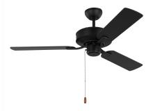  3LD48MBK - Linden 48'' traditional indoor midnight black ceiling fan with reversible motor