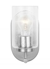  41170-962 - Oslo dimmable 1-light wall bath sconce in a brushed nickel finish with clear seeded glass shade