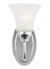  41806-05 - Holman traditional 1-light indoor dimmable bath vanity wall sconce in chrome silver finish with sati