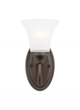  41806-710 - Holman traditional 1-light indoor dimmable bath vanity wall sconce in bronze finish with satin etche