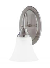  41806-962 - Holman traditional 1-light indoor dimmable bath vanity wall sconce in brushed nickel silver finish w