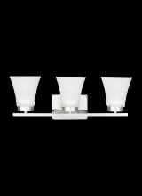  4411603-05 - Bayfield contemporary 3-light indoor dimmable bath vanity wall sconce in chrome silver finish with s