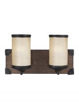  4413302-846 - Dunning contemporary 2-light indoor dimmable bath vanity wall sconce in stardust finish with creme p