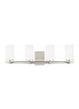  4424604EN3-962 - Alturas contemporary 4-light LED indoor dimmable bath vanity wall sconce in brushed nickel silver fi