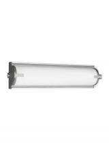  4435793S-04 - Braunfels transitional 1-light indoor dimmable bath vanity wall sconce in satin aluminum finish with