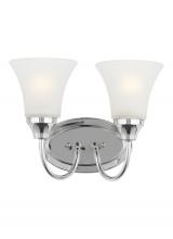  44806-05 - Holman traditional 2-light indoor dimmable bath vanity wall sconce in chrome silver finish with sati