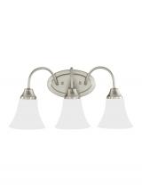  44807-962 - Holman traditional 3-light indoor dimmable bath vanity wall sconce in brushed nickel silver finish w