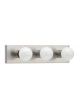  4737-98 - Center Stage traditional 3-light indoor dimmable bath vanity wall sconce in brushed stainless silver