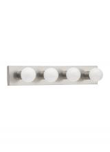  4738-98 - Center Stage traditional 4-light indoor dimmable bath vanity wall sconce in brushed stainless silver