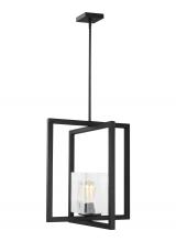 5141501-112 - Mitte transitional 1-light indoor dimmable ceiling hanging single pendant light in midnight black fi