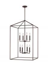  5315008-710 - Perryton transitional 8-light indoor dimmable extra large ceiling pendant hanging chandelier light i