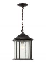  60031-746 - Kent traditional 1-light outdoor exterior ceiling hanging pendant in oxford bronze finish with clear