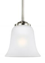  6139001-962 - Emmons traditional 1-light indoor dimmable ceiling hanging single pendant light in brushed nickel si