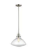  6514501-962 - Belton transitional 1-light indoor dimmable ceiling hanging single pendant light in brushed nickel s