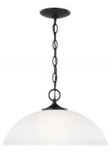  6516501-112 - Geary transitional 1-light indoor dimmable ceiling hanging single pendant light in midnight black fi